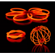 Luminiscējošie gaismas kociņi, 200x5mm, Oranži (100 gab.)