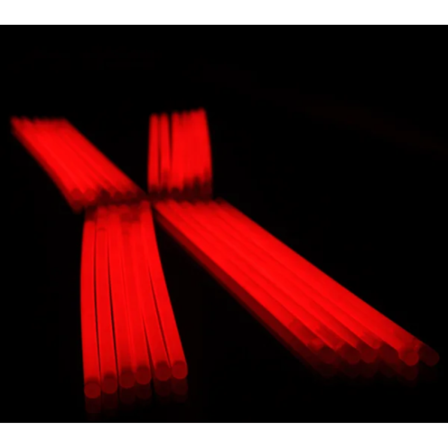 Luminiscējošie gaismas kociņi, 200x5mm, Sarkani (100 gab.)